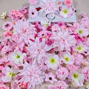 ดอกไม้ประดิษฐ์ชุดดอกกุหลาบสีชมพูผ้าไหมตกแต่งงานแต่งงาน DIY อุปกรณ์เสริมฮั่นฝูกิ๊บติดผมพวงหรีด 50 ชิ้นสมจริงระดับไฮเอนด์ - Product Image 1