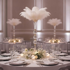 Décoration de mariage Cristal acrylique transparent Support de fleurs de mariage Pièce centrale pour table de mariage - Product Image 5