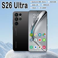 Smartphone S26 Ultra 5G à succès, Deca Core, Android 15, Écran HD 7,3 Pouces, Appareil Photo 108MP, 16 Go + 1 To, Charge Rapide 100W, Gaming, CDMA