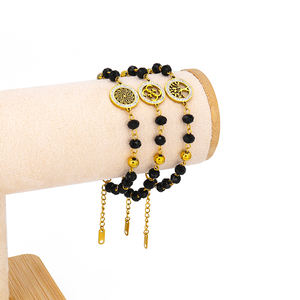 <span class=keywords><strong>Rosario</strong></span> di cristallo impermeabile 316L in acciaio inox bracciali gioielli <span class=keywords><strong>albero</strong></span> della vita naturale di cristallo pietra bracciali per le donne - Product Image 6