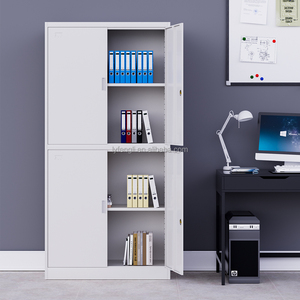 Armoire de classement en acier à 2 sections verrouillable, personnalisable et durable, pour bureau, maison, cuisine, école, hôtel, hôpital, chambre, appartement, salle de sport - Product Image 1