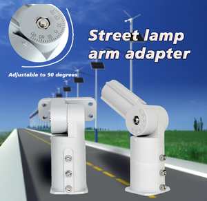 Shenzhen adaptateur de structure murale durable en alliage d'aluminium personnalisé 50mm 60mm 70mm 80 mm support de montage de poteau supérieur solaire - Product Image 5