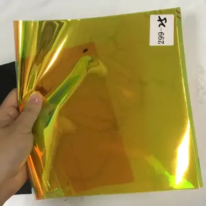 0.3- 0.4 mét cầu vồng PVC phim cuộn với màu sắc tùy chỉnh không thấm nước Vinyl cuộn nhựa trong suốt Holographic rõ ràng Vinyl CuộN
