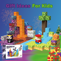 100 pièces de blocs de construction magnétiques en plastique, jouets éducatifs sensoriels 3D STEM pour enfants de 2 à 12 ans, filles et garçons