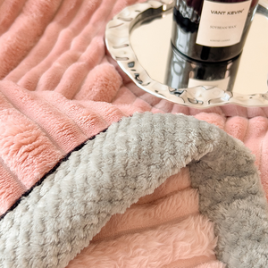 <span class=keywords><strong>Plaid</strong></span> <span class=keywords><strong>Sherpa</strong></span> personnalisé style coréen, chaud et doux, imprimé à carreaux, tricoté, pour toutes les saisons, chambre, maison et voyage - Product Image 3