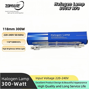 Lampe <span class=keywords><strong>halogène</strong></span> R7S à haute luminosité, blanc froid, <span class=keywords><strong>300W</strong></span>, 118mm, <span class=keywords><strong>tube</strong></span> en quartz 220-240V pour éclairage de studio et de construction, OEM - Product Image 4