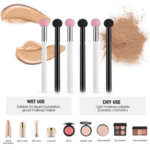 2023 marque privée tête de champignon cuit à la vapeur <span class=keywords><strong>chignon</strong></span> fond de teint pinceau de maquillage applicateur rose éponge mélangeur correcteur pinceau de maquillage - Product Image 4
