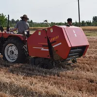 Farm Machinery 850 Mini Small Round Hay Baler For Mini Tractor,Agriculture Machinery Customized Mini Round Baler