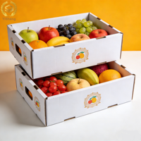 Ecologische, biologisch afbreekbare golfkartonnen fruitverzenddozen |   Robuuste kartonnen verpakkingen voor fruit |   Direct van de fabriek