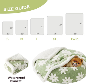 Couverture pour chien en <span class=keywords><strong>fausse</strong></span> <span class=keywords><strong>fourrure</strong></span> double face lavable de luxe, chaude, en jacquard, douce, en polaire sherpa, imperméable, toutes saisons - Product Image 5