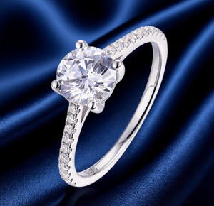 सोलिटेयर सगाई की अंगूठी 0.93ct ई रंग महिला फिंगर वादा करता है पार्टी के लिए थोक नए डिजाइन समझौता - Product Image 6