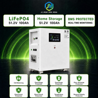 Batterie lithium fer phosphate modulaire extensible 51,2 V 100 Ah 5,12 kWh pour toiture résidentielle, certifiée CE RoHS, vente en gros au Royaume-Uni