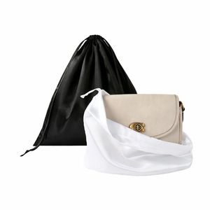Bolsa <span class=keywords><strong>de</strong></span> Satén con Cordón, Ecológica, Reciclable, Lavable, con Logotipo Personalizado al por Mayor, Bolsa <span class=keywords><strong>de</strong></span> Embalaje <span class=keywords><strong>de</strong></span> Lujo, MOQ Bajo - Product Image 4