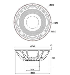 Caisson de basses professionnel de haute qualité 2000W avec bobine vocale en néodyme de 6 pouces, enceinte de ligne de scène à coque métallique de <span class=keywords><strong>21</strong></span> pouces 21SW152 - Product Image 5
