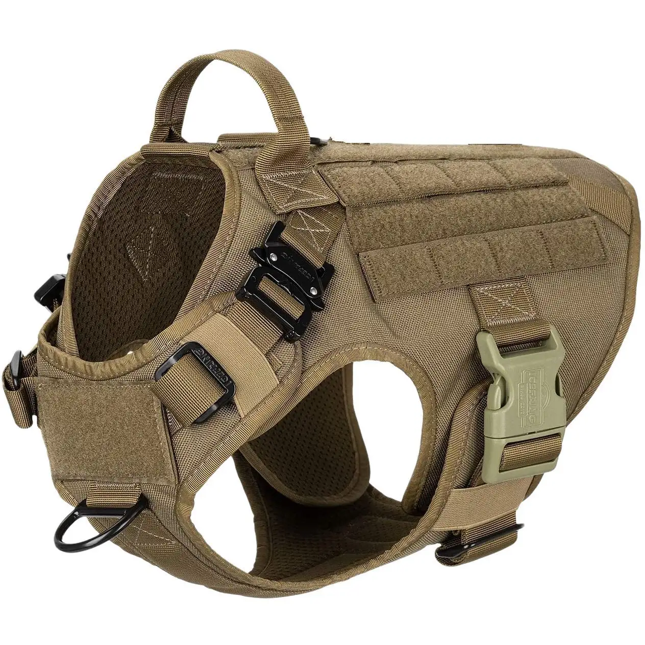 Duurzaam 1000d Hondentrainingsharnas Groot Heavy Duty K9 Tactical No Pull Hond Harnas Met Metalen Ring