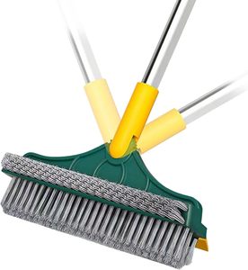 Escoba Giratoria de Acero Inoxidable con Mango Largo, Cepillo Ajustable para Fregar Pisos, Raspador de Ventanas, Cepillo 3 <span class=keywords><strong>en</strong></span> <span class=keywords><strong>1</strong></span> para el Hogar - Product Image 2