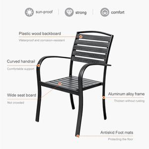 Vente <span class=keywords><strong>en</strong></span> gros d'usine, vente chaude, meubles d'<span class=keywords><strong>extérieur</strong></span> personnalisés, chaises de jardin <span class=keywords><strong>en</strong></span> plastique imitation <span class=keywords><strong>bois</strong></span>, tables et chaises <span class=keywords><strong>en</strong></span> alliage d'aluminium - Product Image 4