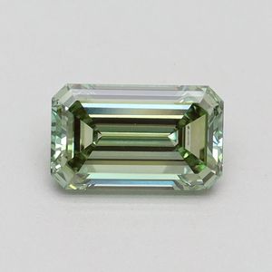 Diamante Sintético Cultivado en Laboratorio HPHT, Corte Esmeralda, 1.09 Quilates, VVS Excelente, Piedra Preciosa Verde con Certificado IGI, Venta al Por Mayor - Product Image 1