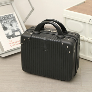 Maleta <span class=keywords><strong>de</strong></span> Esquina Retro <span class=keywords><strong>de</strong></span> Color Sólido <span class=keywords><strong>de</strong></span> 14 Pulgadas, <span class=keywords><strong>Caja</strong></span> <span class=keywords><strong>de</strong></span> <span class=keywords><strong>Maquillaje</strong></span> <span class=keywords><strong>Pequeña</strong></span> para Estudiantes, Mini <span class=keywords><strong>Caja</strong></span> <span class=keywords><strong>de</strong></span> Regalo para Vacaciones - Product Image 2