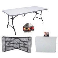 Ensembles Rectangulaires Pliants Portables en Plastique de 1,80 m pour Chaises et Tables d'Extérieur pour Événements