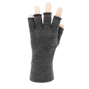 Gants d'hiver en cachemire, mitaines à main chaudes pour course à écran tactile, gants d'hiver en acrylique, gants sans doigts