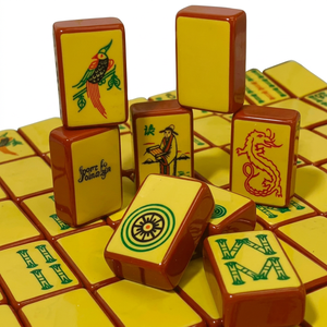 Vintage Custom Multi-Color Acrylic American Mahjong Tiles 160 Pieces Portable <b>Entertainment</b> Set for 4 Players - Product Image 1