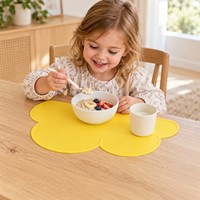 Set de table en silicone en forme de nuage, imperméable, antidérapant, résistant à la chaleur, réutilisable, pour l'alimentation