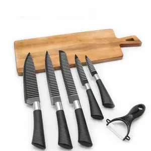 6 Pcs Kitchen Stainless Steel Knife Set Knife Plastic Handle Daily Use Knife Set
