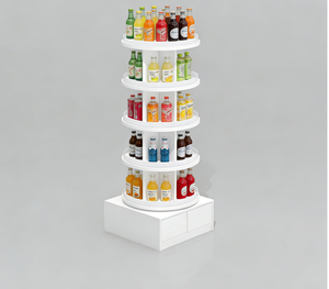 Étagère de présentation de bois pour boissons et bières en bouteille pour supermarchés - Product Image 1
