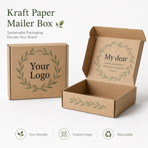 Caja de Cartón Kraft Premium para Envíos, Plegable, con Logotipo Personalizado, Ecológica, Reciclable, para Regalos, con Laminado Mate y Grabado - Product Image 1