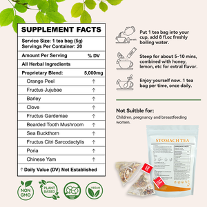 Chinaherbs nourrir l'estomac saveur sachet de thé efficace brûleur de graisse thé aux fruits améliorant la santé de l'estomac soutient l'inconfort de la digestion - Product Image 6