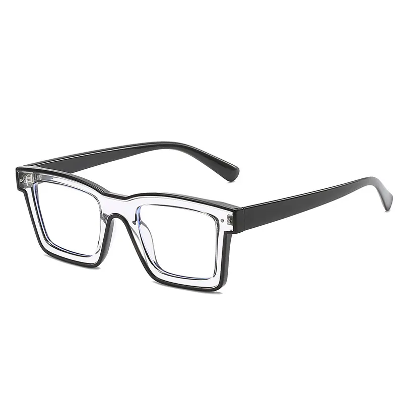 Óculos de óculos quadrados unisex com desenho avançado, óculos da moda com luz anti-azul, moda de 2024, desenho avançado