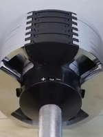 Ensemble d'haltères en acier réglables de haute qualité, personnalisables, pour usage commercial en salle de sport, avec logo personnalisé, électroplaqué gratuit, vente en gros d'usine