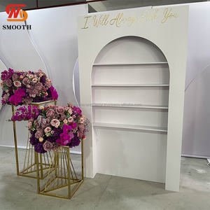 Support mural pour flûtes à champagne en PVC blanc, très vendu, pour décoration de mariage, toile de fond murale - Product Image 2