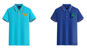 Uniformes de trabajo personalizados con logotipo bordado e impresión para negocios polos de manga corta para hombres - Product Image 2