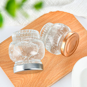 Cubilose ขวดแก้วทรงรังนกพร้อมฝาโลหะขนาด50มล. 180มล. 360มล. โคมไฟทรงกลมว่างขวดแก้วแยมน้ำผึ้ง - Product Image 2