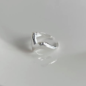 V Shaped Heart <b>Ring</b> S925 Sterling <b>Silver</b> Open Adjustable Unisex Fashion Jewelry Gift - Product Image 4