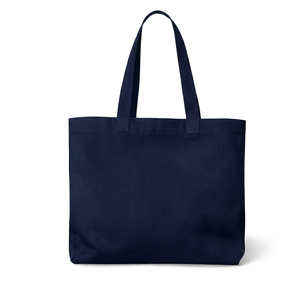 Sac fourre-tout en toile bleu marine à imprimé aquarelle de paysage urbain, grande capacité, avec longues poignées, idéal pour le shopping et l'usage quotidien – Nouvelle collection très prisée - Product Image 2