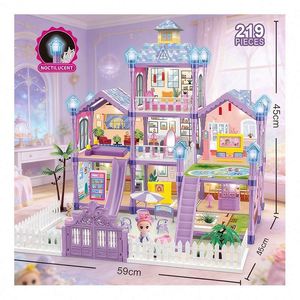 Juego de Muebles en Miniatura para Casa de Muñecas, Modelo de Casa de Madera para Armar, Escena Creativa, Regalo para Niñas y Niños - Product Image 2
