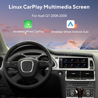 MOOKAKA CarPlay inalámbrico Android Auto Radio de coche 10,25 pulgadas Radio de coche actualización sistema Linux para Audi Q7 2006-2009 Auto Audio Video