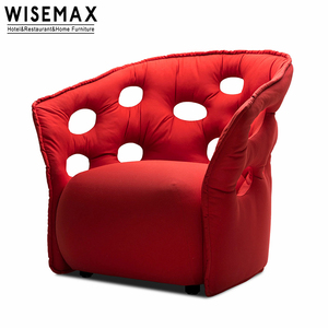 WISEMAX nouveau mobilier d'art haut de gamme fauteuil de salon tufté canapé rond chaise dossier haut évider villa hôtel fauteuil loisirs - Product Image 4
