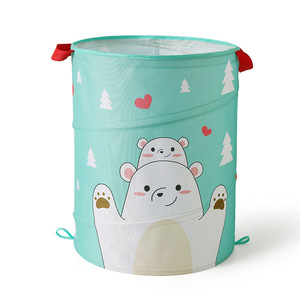 Panier à linge en tissu Oxford 600D pour chambre à coucher, bac à linge pour dortoir, bac de rangement pour jouets, seau de rangement pour poupées, pliable - Product Image 2