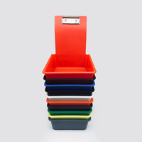 Boîtes de travail colorées en plastique, boîtes de rangement, boîtes de transport pour outils de laboratoire dentaire avec support à clip