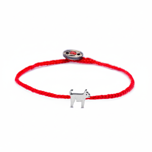 Plain Animal Shape <b>Rope</b> Red Knitting Minimal Stylish Charm <b>Bracelet</b> Wholesale 925 Sterling Silver Fine Jewelry - Product Image 2