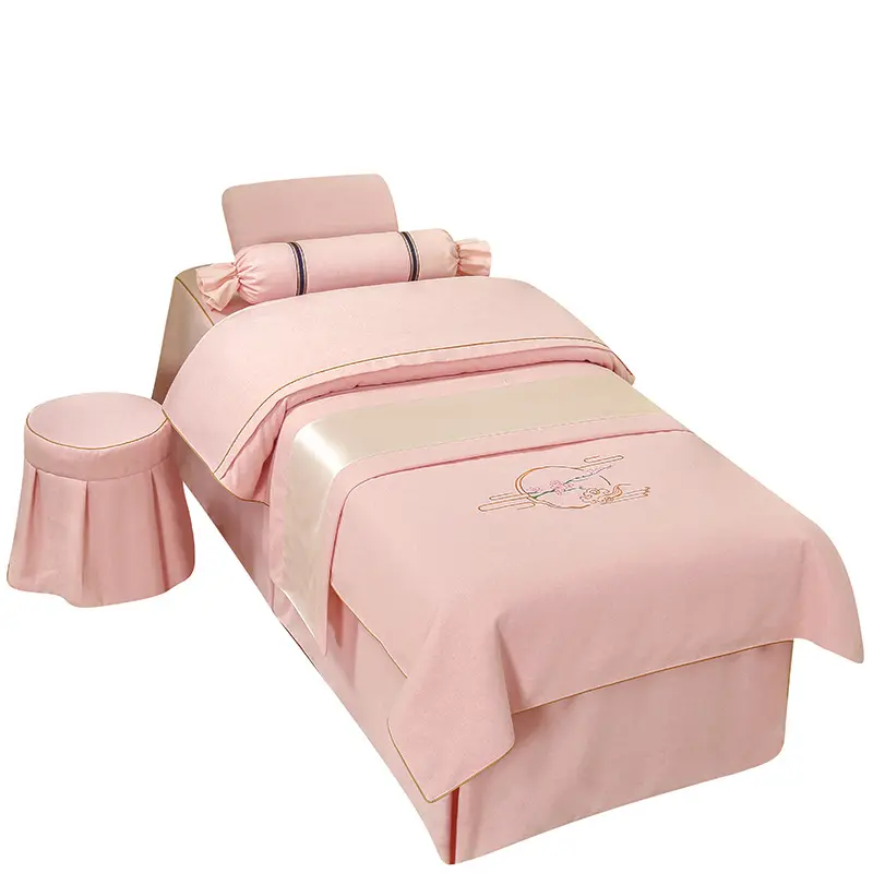 Brushed 100% micro polyester massage tables & beds massage table sheets massage table cover sheets