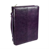 Couverture de livre vintage Organisateur en cuir PU personnalisé Couverture de la Bible avec poignée de transport