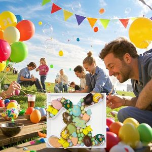 กล่องกระดาษรูปกระต่ายน้อย ขนาด 12.5 นิ้ว สำหรับใส่ของขวัญ ตกแต่งงานปาร์ตี้ งานฝีมือ ดีไซน์เทศกาลอีสเตอร์ - Product Image 5