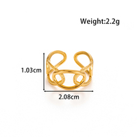 MaiNa Ensemble de bagues luxueuses en acier inoxydable plaqué or 18 carats pour femmes, motifs filigranés complexes classiques