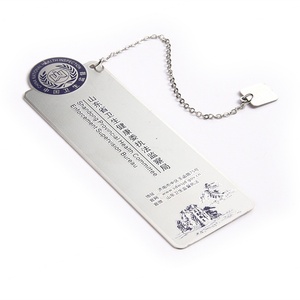 Unbreakable Customized Province Label Rectangle Shape Metal <b>Bookmark</b> with Pendant - Product Image 2