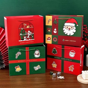 재고 준비 크리스마스 트리 테마 종이 가방 개인화 된 장식 호의 - Product Image 3
